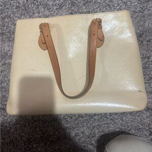 Louis Vuitton Cream and Tan Tote Bag